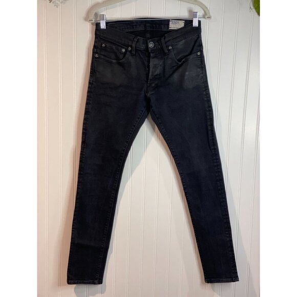 G-STAR RAW 3301 SLIM MEN'S JEANS BLACK W30 L32 STRETCH BUTTON'S DENIM - Picture 4 of 16